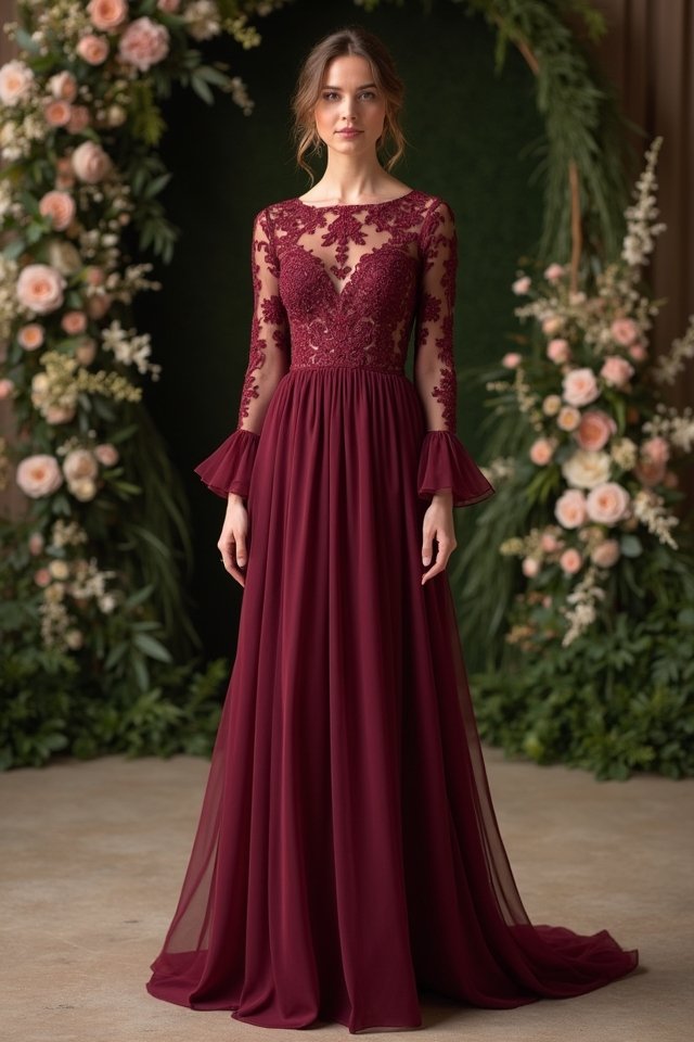 elegant a line wedding dress