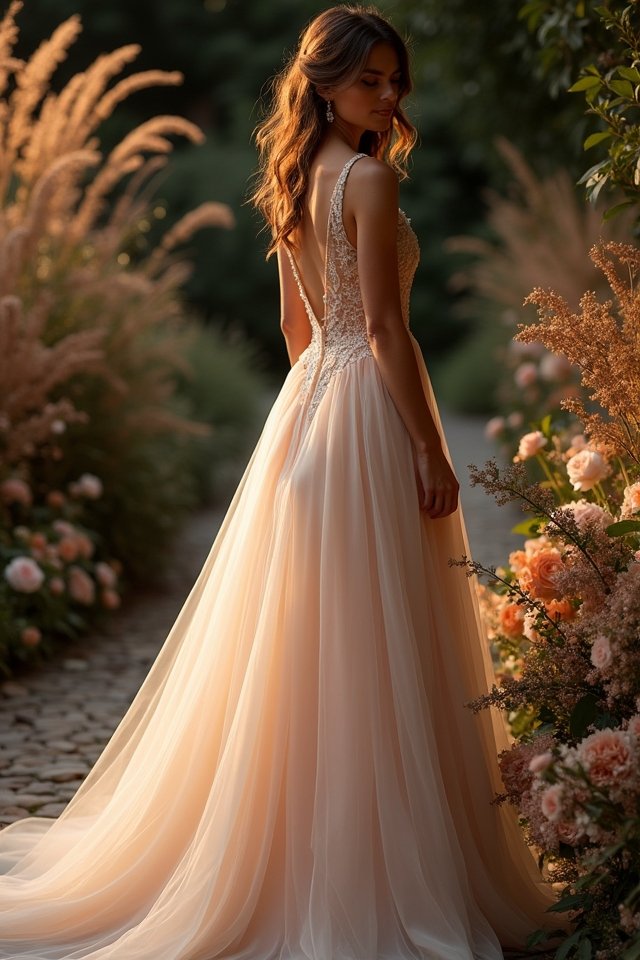 elegant a line wedding dresses
