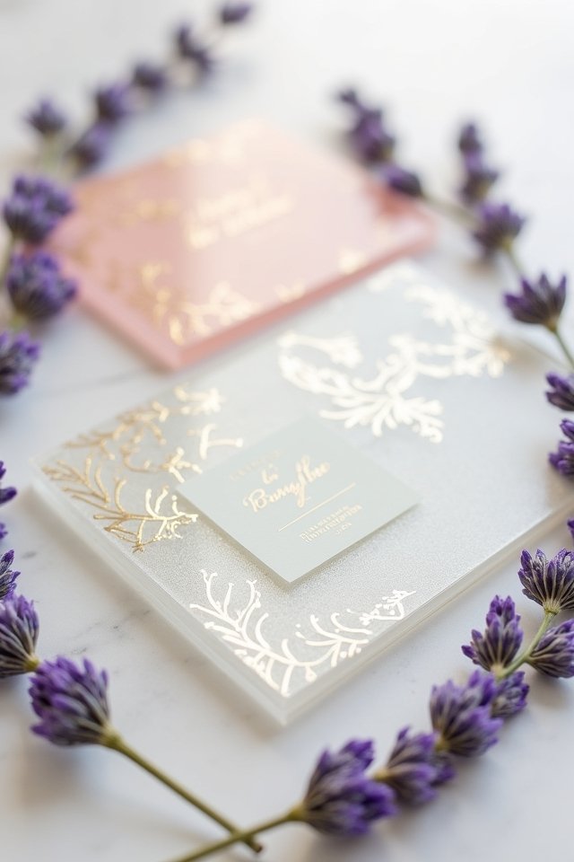 elegant acrylic wedding invitations