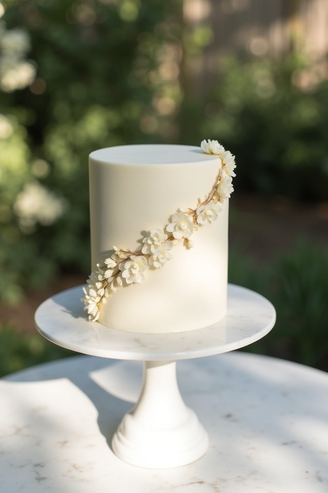 elegant almond cake centerpiece