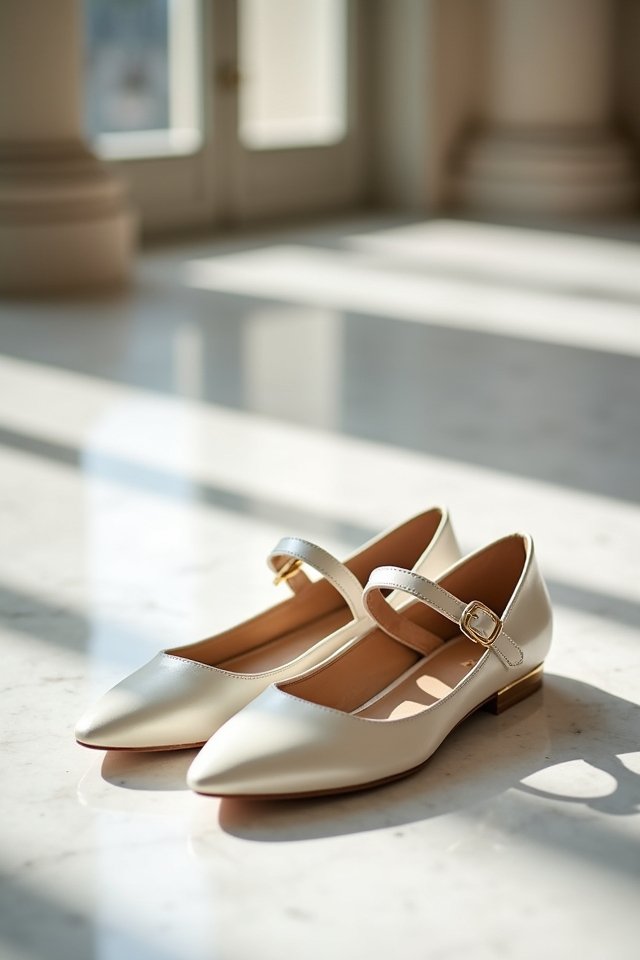 elegant ankle strap flats