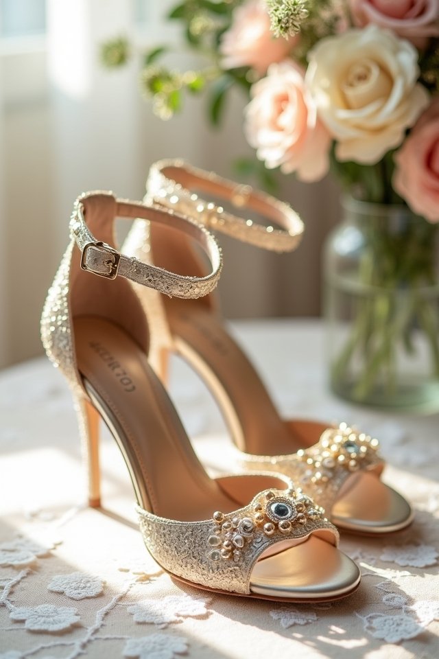 elegant ankle strap heels