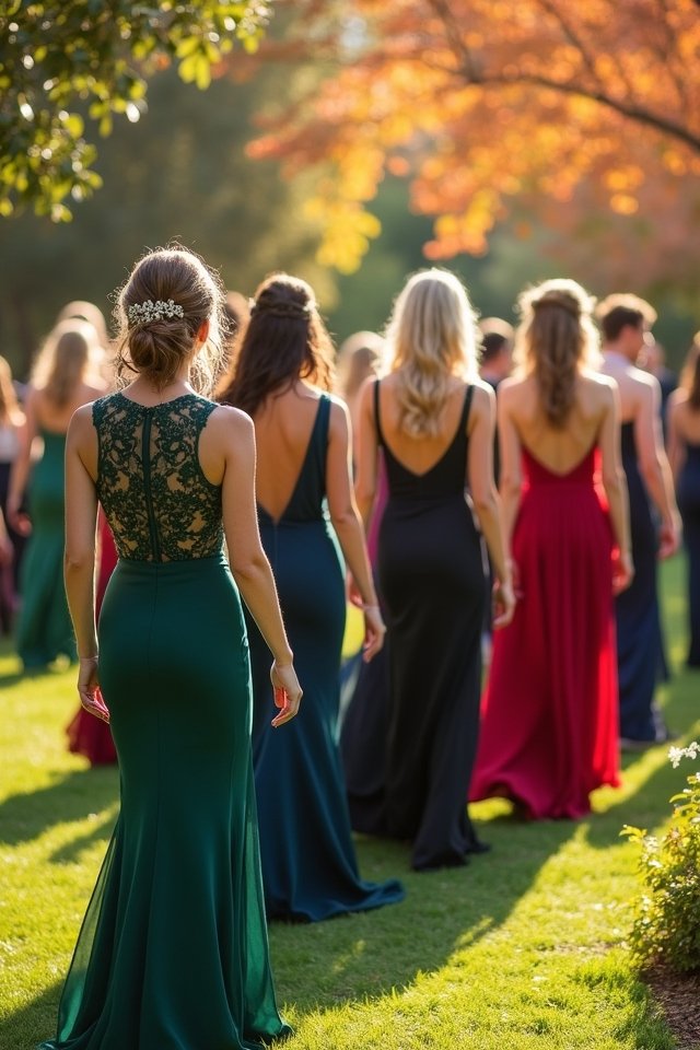 elegant autumn wedding attire