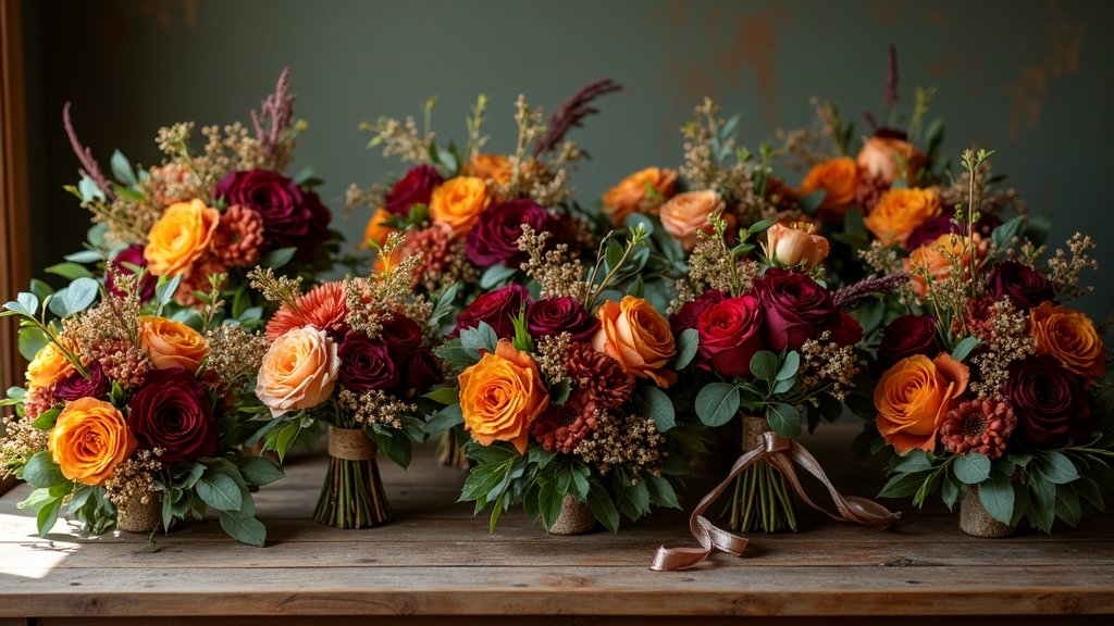 elegant autumn wedding flowers