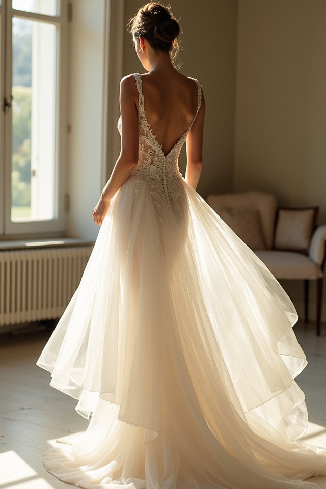 elegant ballerina wedding gown