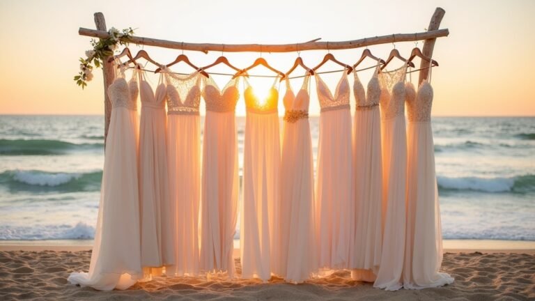 elegant beach wedding attire