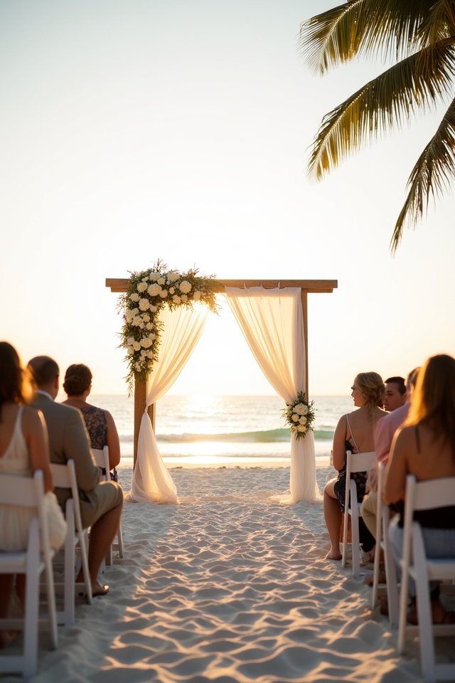 elegant beachfront wedding romance