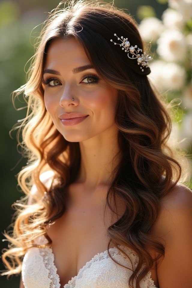elegant beachy waves hairstyle