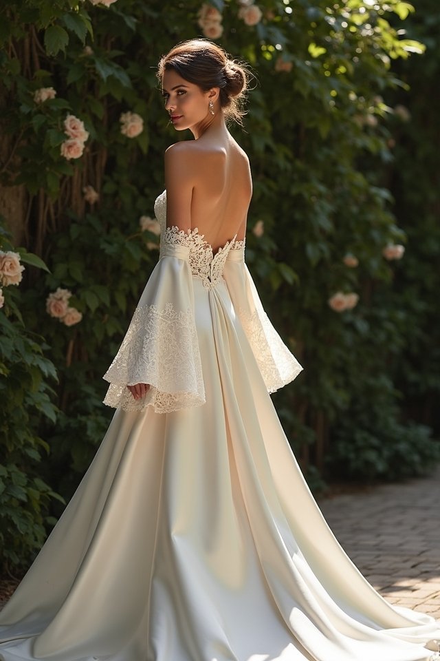 elegant bell sleeve gown