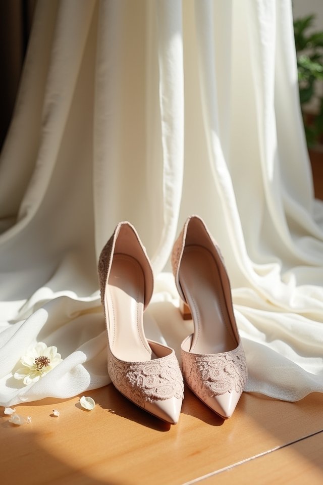 elegant block heels for weddings