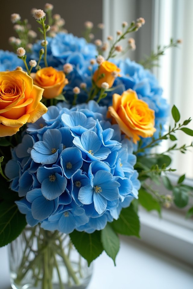 elegant blue and golden