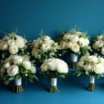 elegant blue wedding bouquets