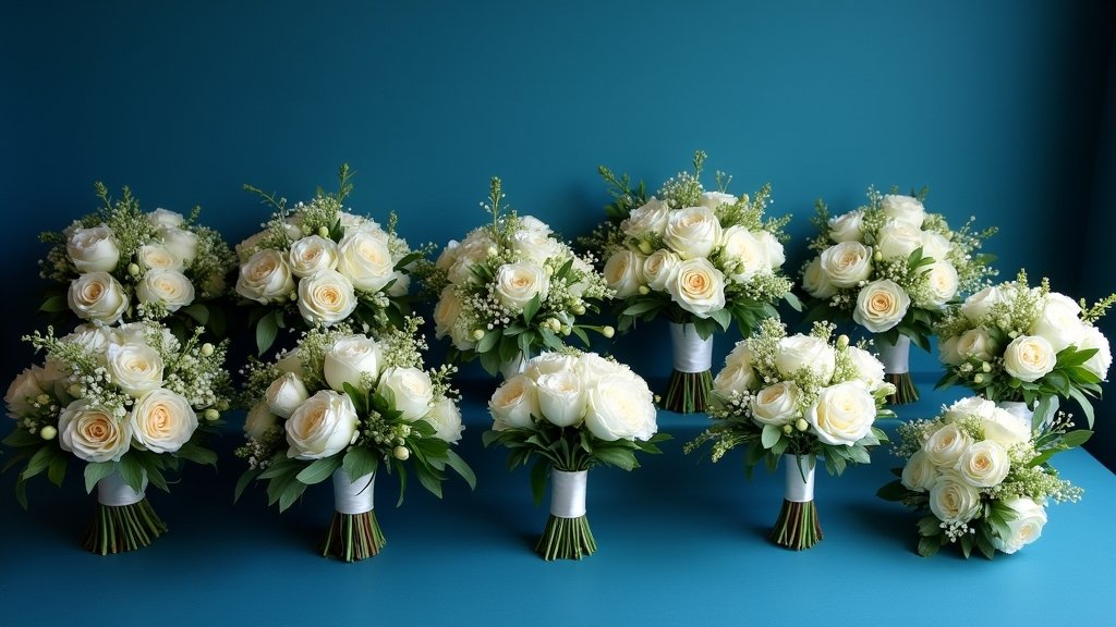 elegant blue wedding bouquets