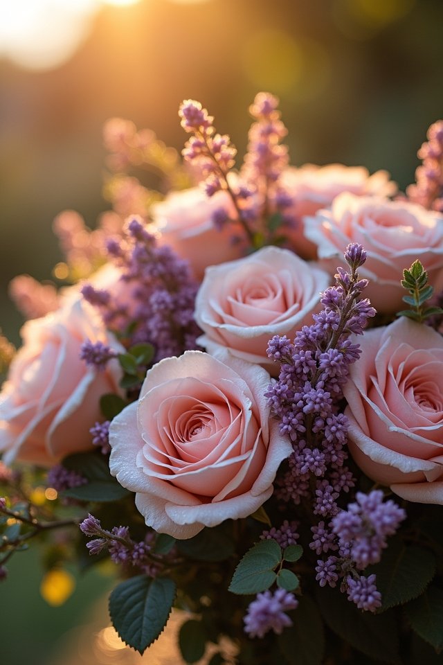 elegant blush lilac bouquet