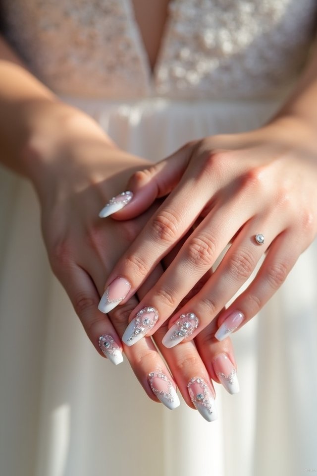 elegant blush ombre nails