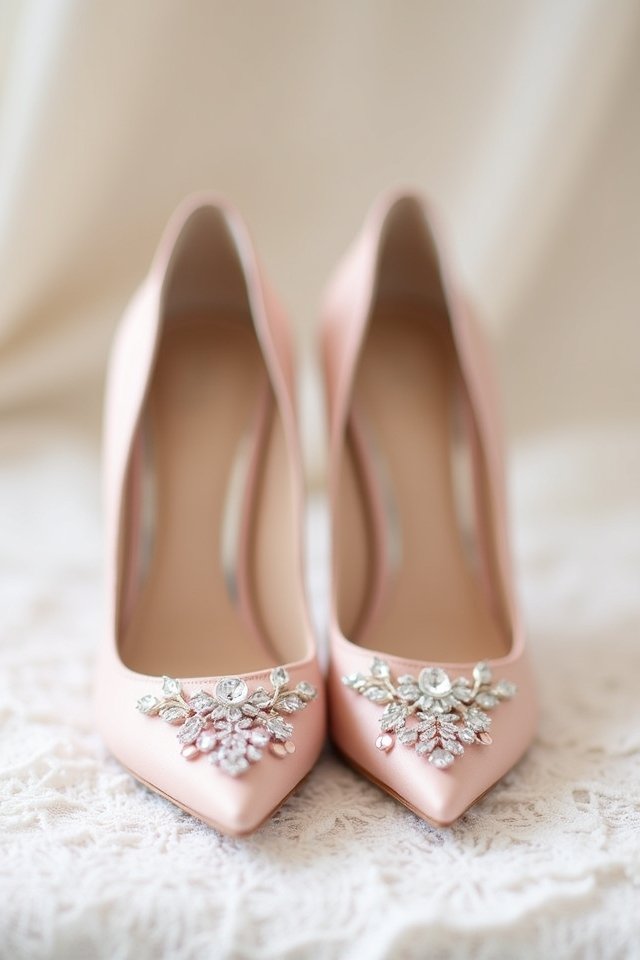 elegant blush stiletto heels