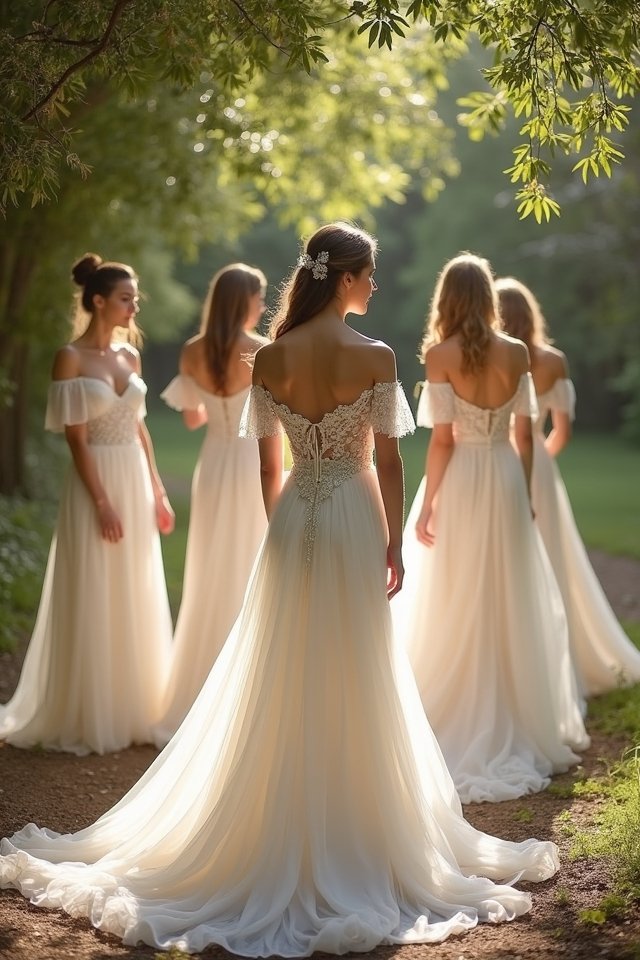 elegant bold off the shoulder gowns