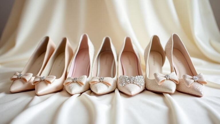 elegant bow wedding heels