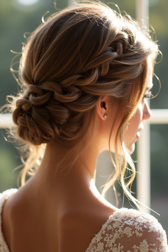 elegant braid chignon hairstyle
