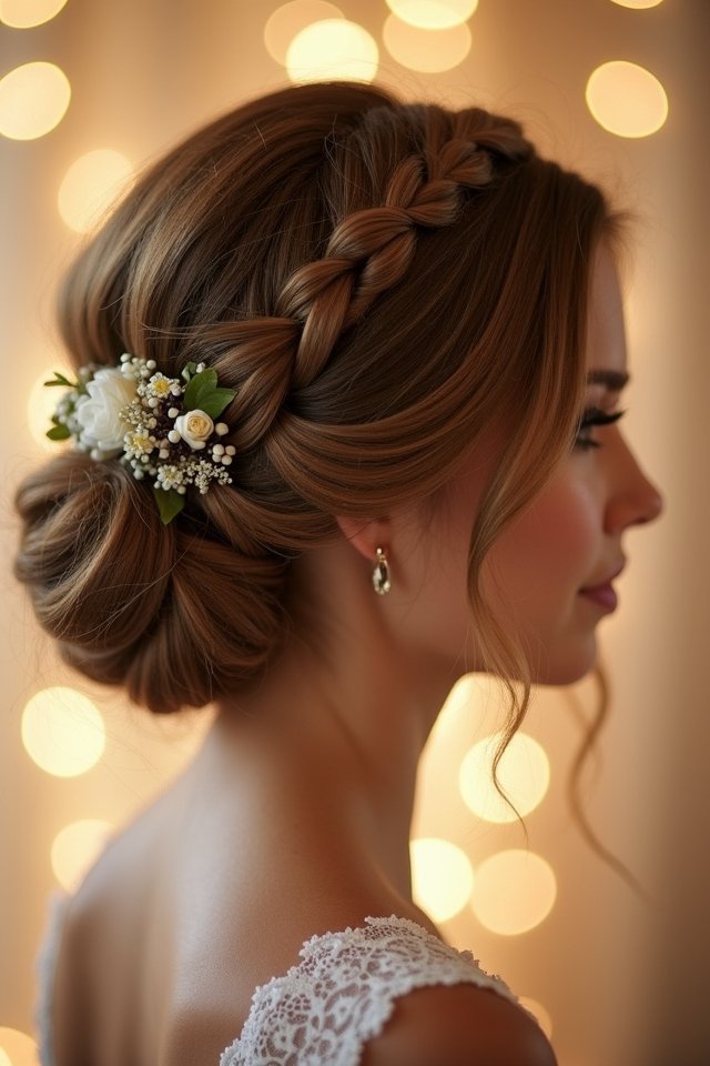 elegant braided bun hairstyle