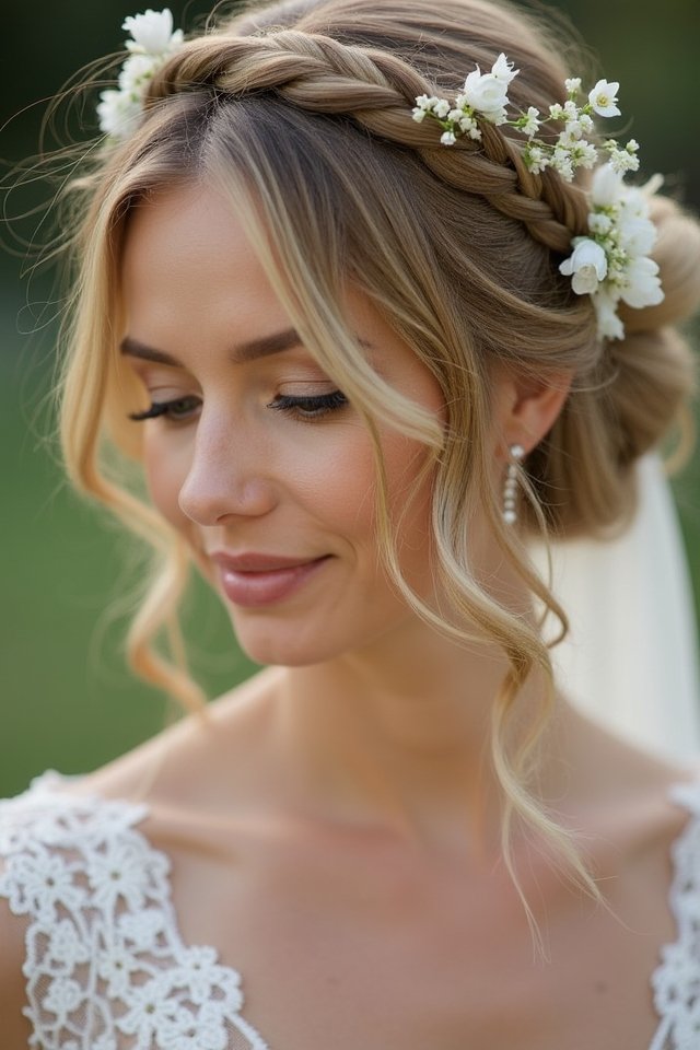 elegant braided crown ideas
