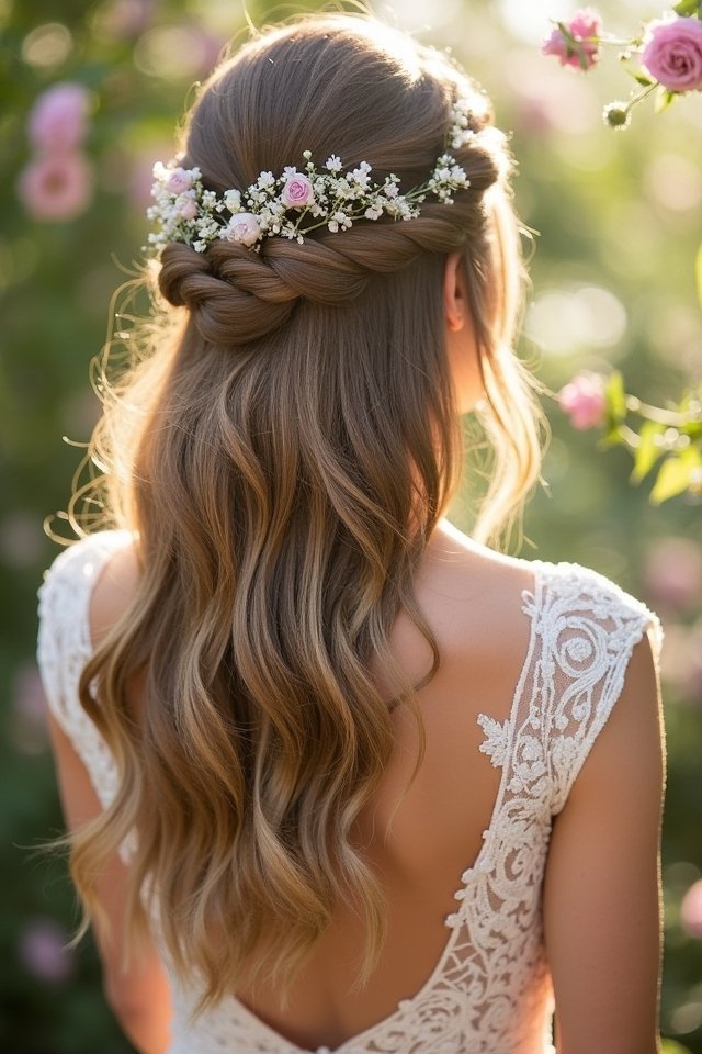 elegant braided wedding hairstyle