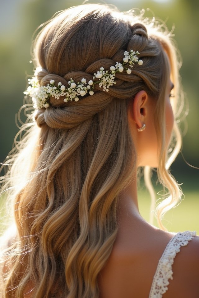 elegant braided wedding hairstyle