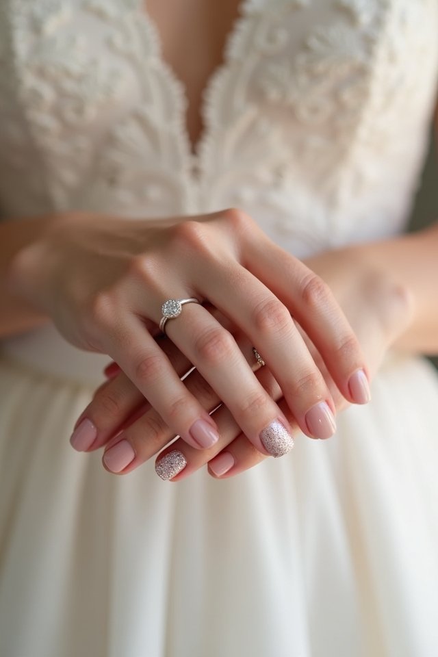 elegant bridal glitter accents