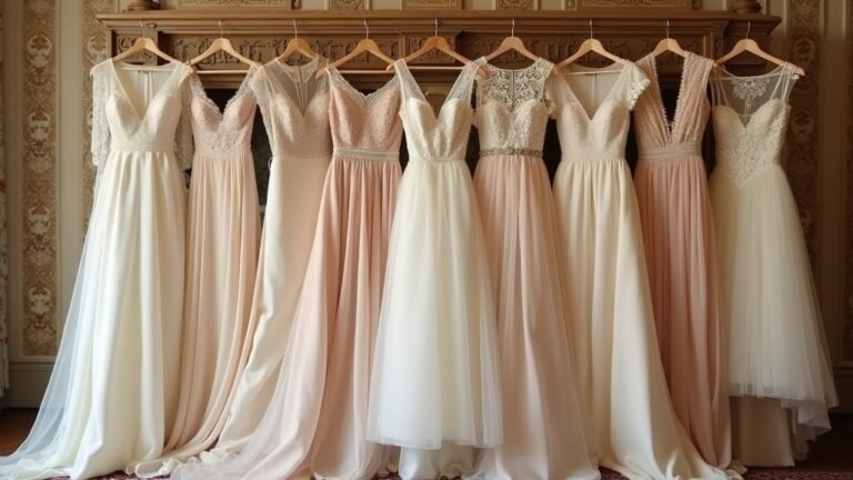 elegant bridal gown selection