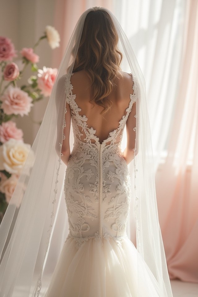 elegant bridal lace sleeves