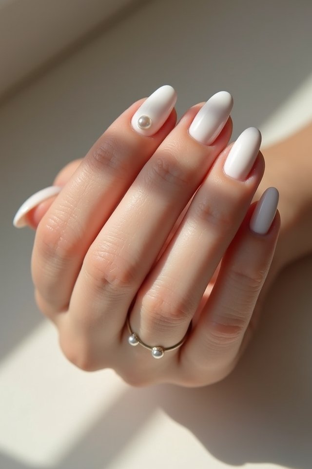 elegant bridal nail design