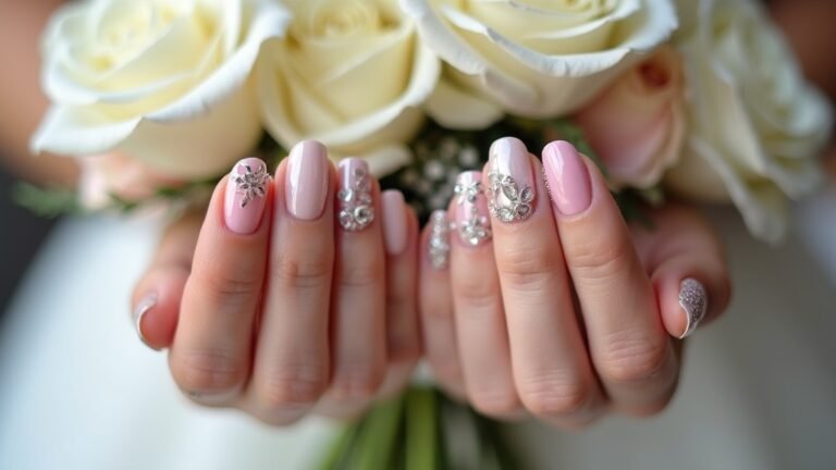 elegant bridal party nails