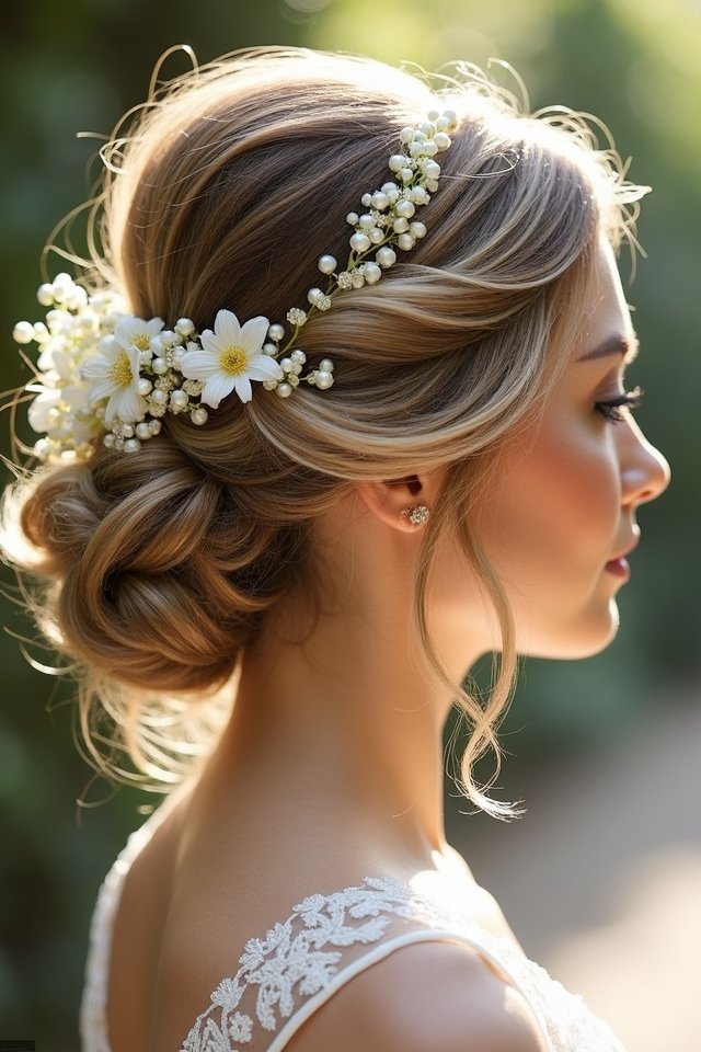 elegant bridal updo transformation