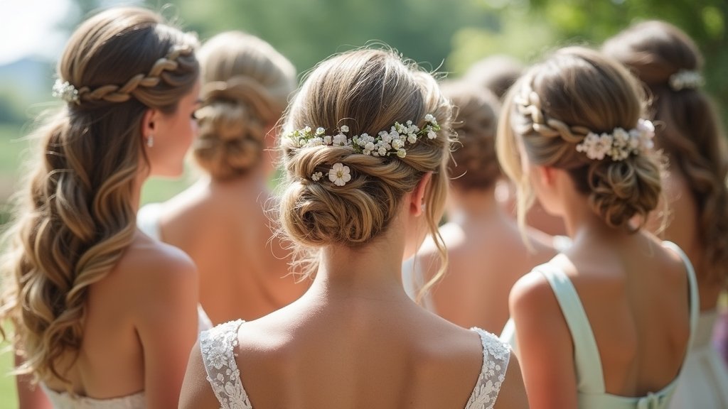 elegant bridesmaid wedding hairstyles