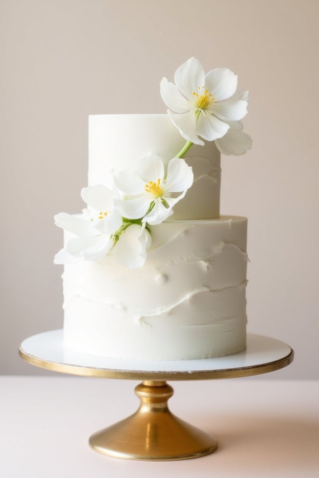 elegant buttercream wedding cake