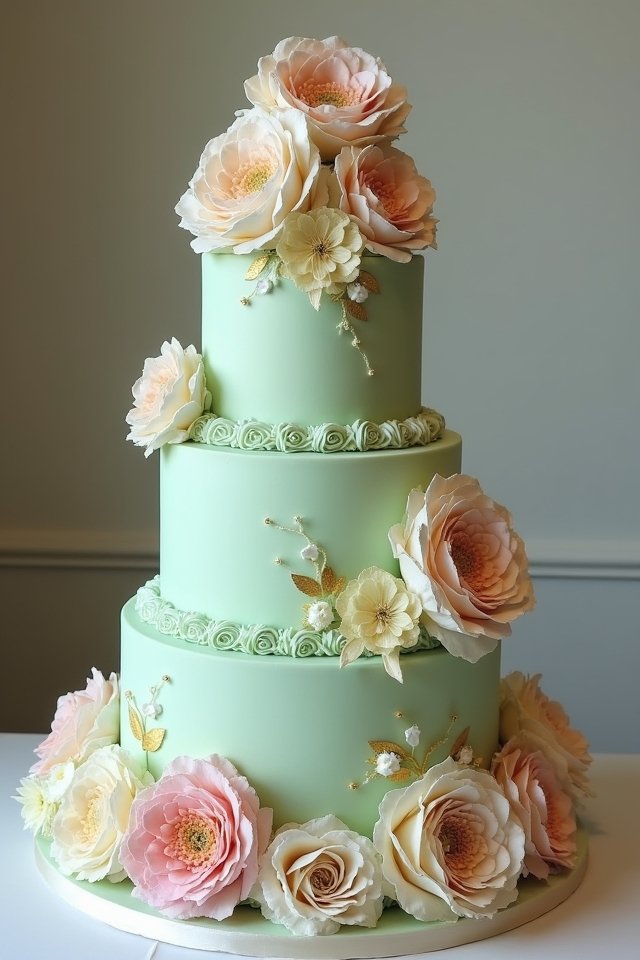 elegant buttercream wedding cake