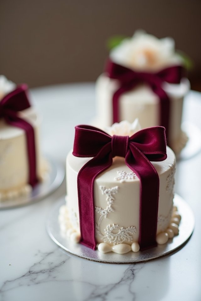 elegant cake with bow