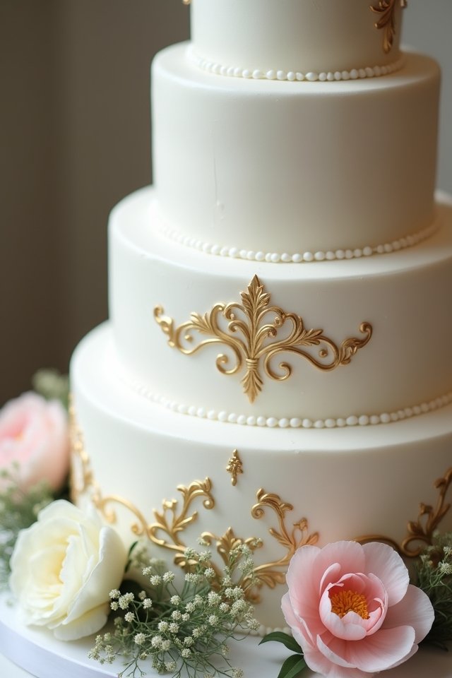 elegant cake with details