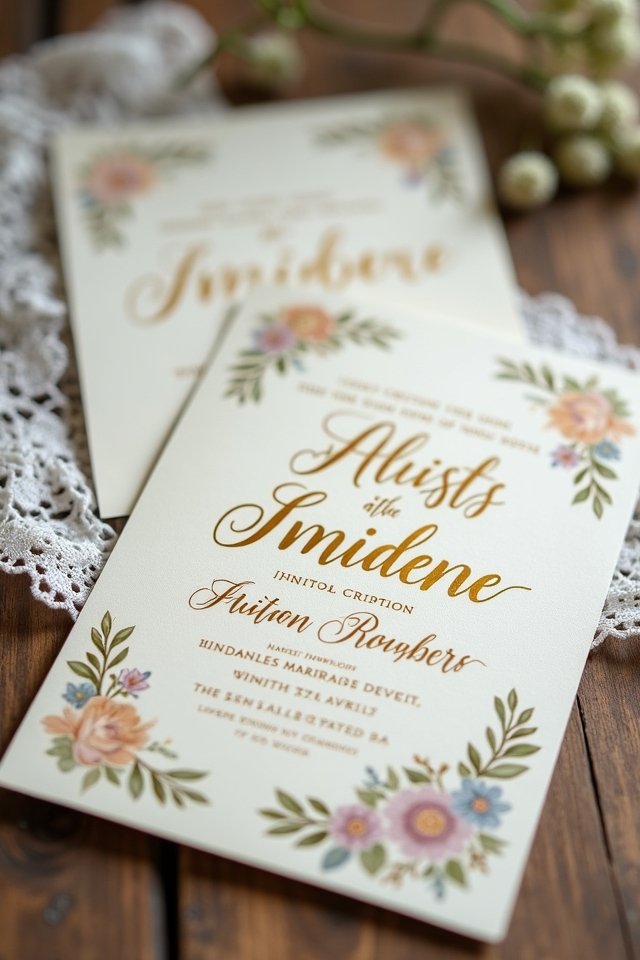 elegant calligraphy styles enhance invitations