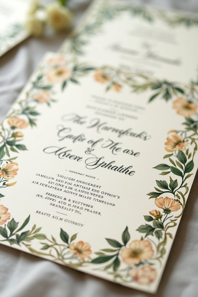 elegant calligraphy with borders