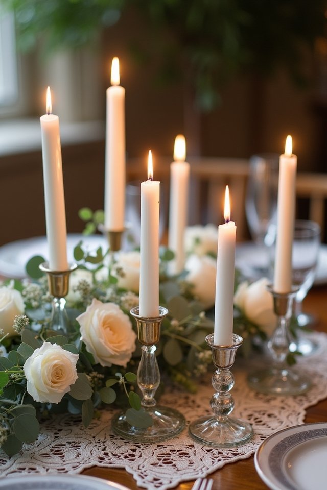elegant candle displays create ambiance