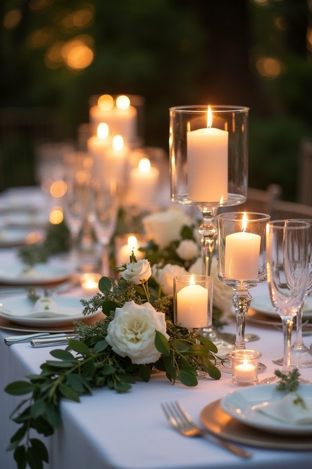 elegant candle displays enhance ambiance