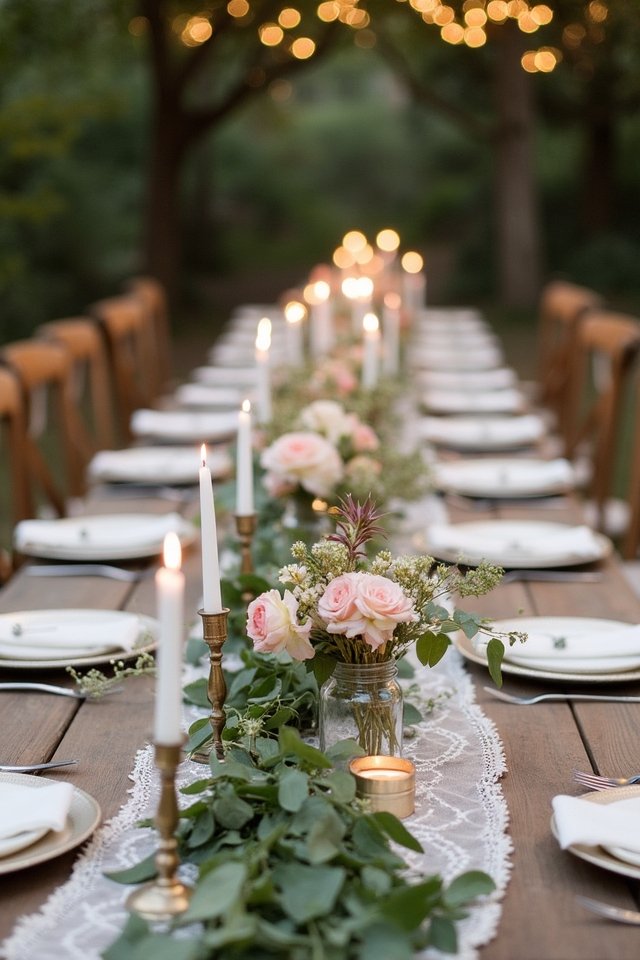 elegant candle wedding displays