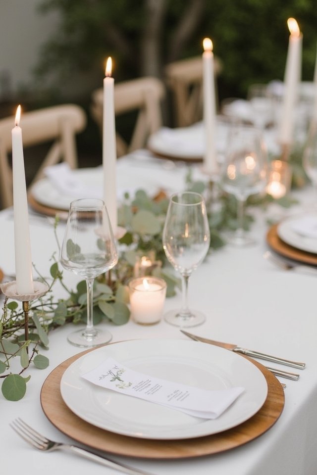 elegant candlelight reception ambiance