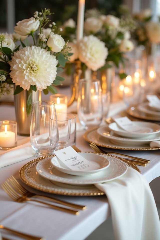 elegant candlelit tablescape design