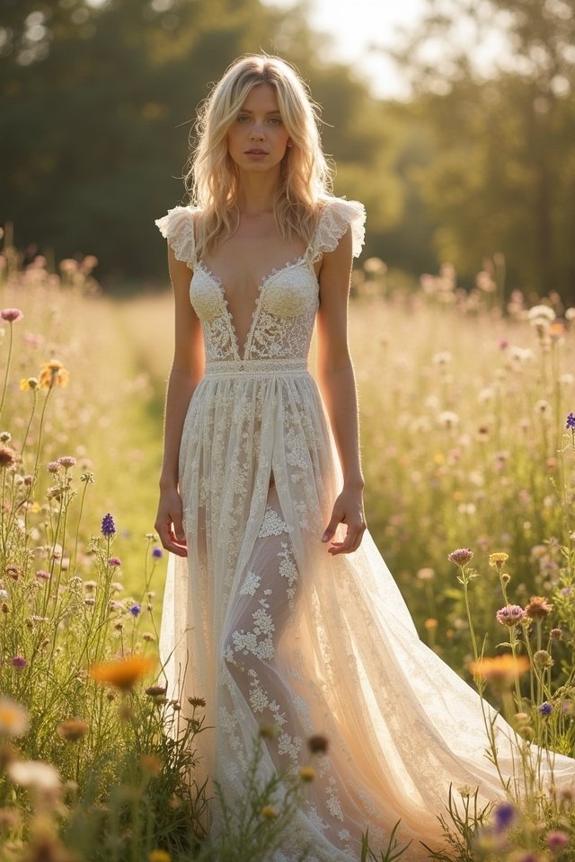 elegant cap sleeve gown