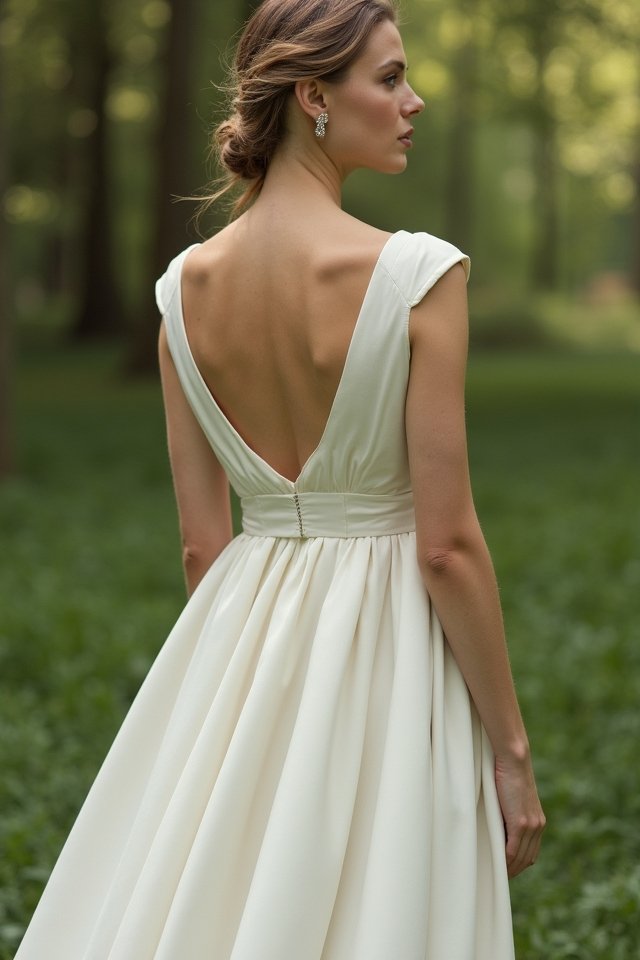 elegant cap sleeve gown