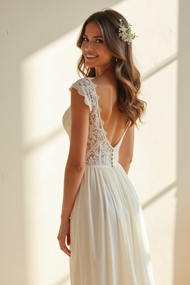 elegant cap sleeve gowns