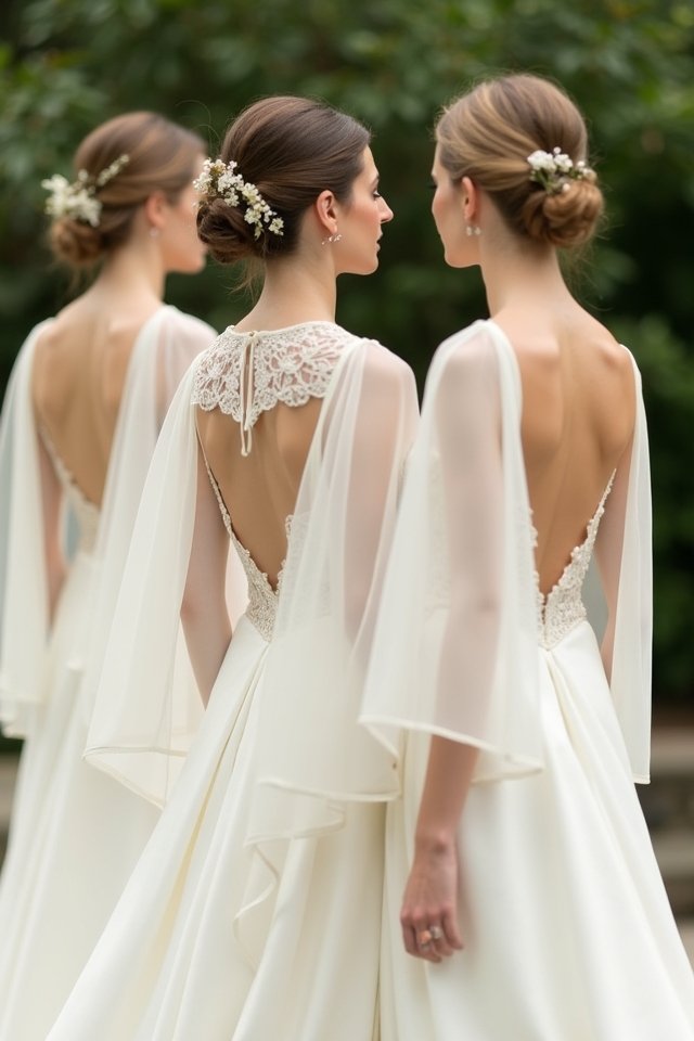 elegant cape dress transformation