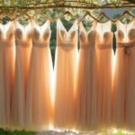 elegant champagne bridal attire